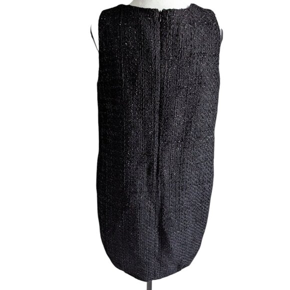 Black Bouclé Tweed Shift Dress – Approx Size L (EUC) ✨ - Picture 5 of 6